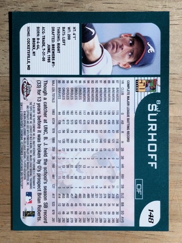 2001 Topps Chrome #148 B.J. Surhoff