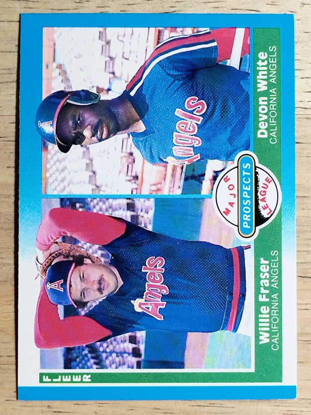 1987 Fleer #646 Devon White RC/Willie Fraser RC