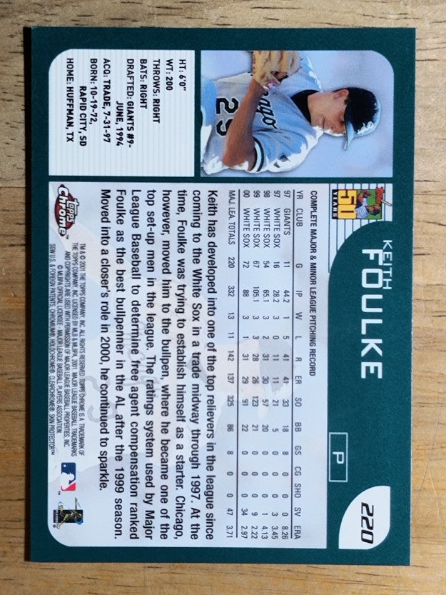 2001 Topps Chrome #220 Keith Foulke