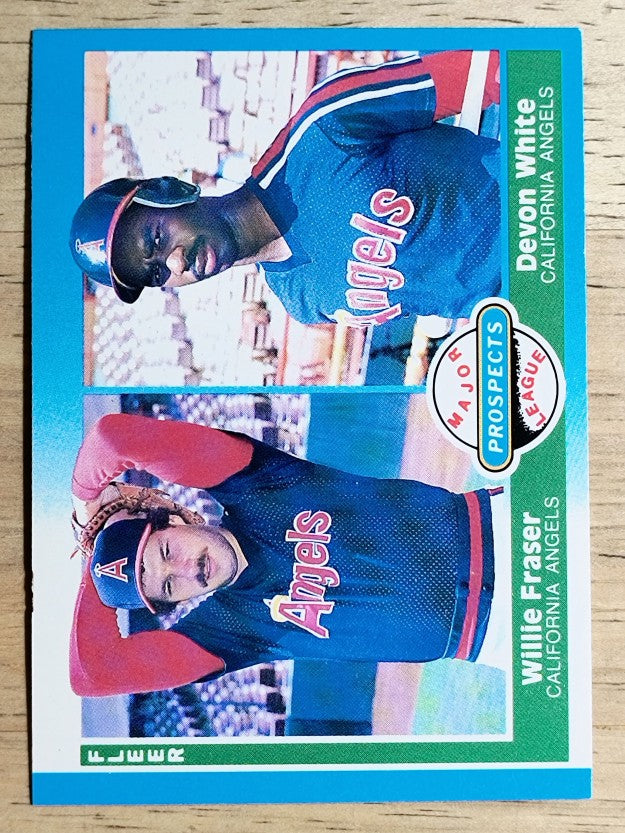 1987 Fleer #646 Devon White RC/Willie Fraser RC
