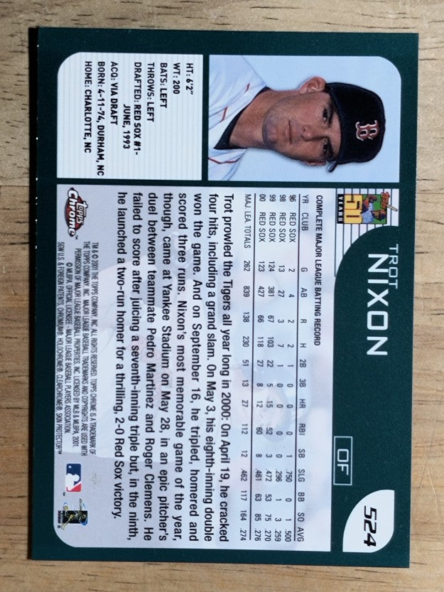 2001 Topps Chrome #524 Trot Nixon