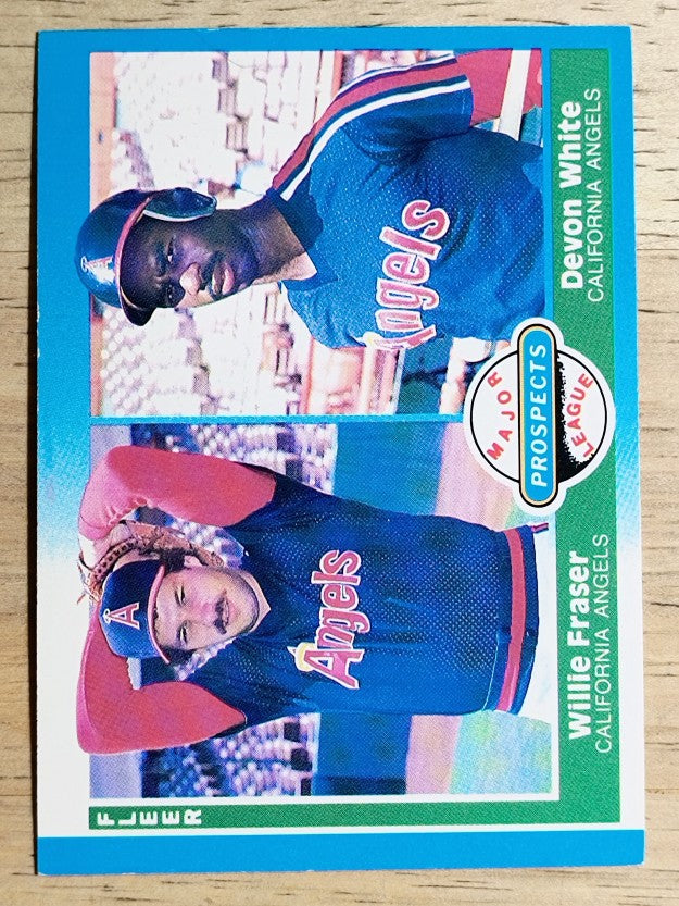 1987 Fleer #646 Devon White RC/Willie Fraser RC