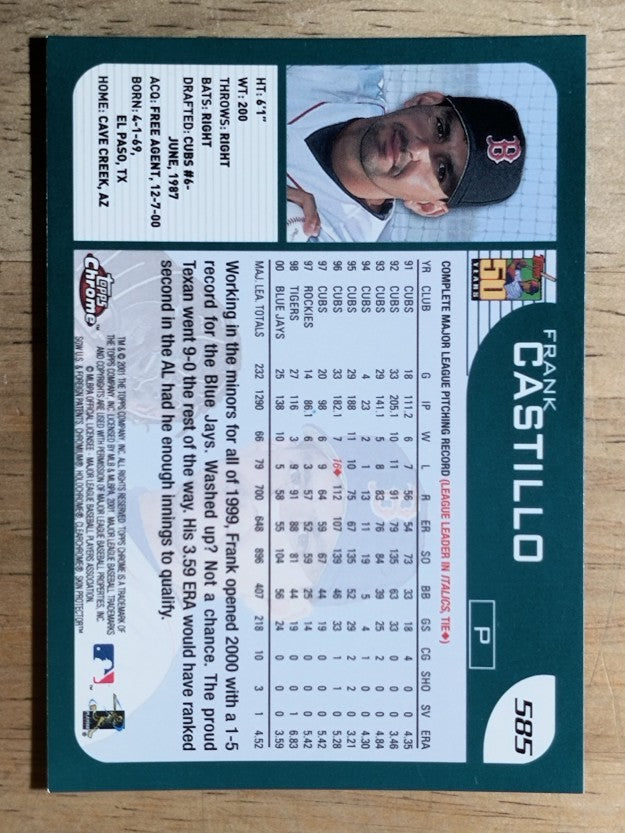2001 Topps Chrome #585 Frank Castillo