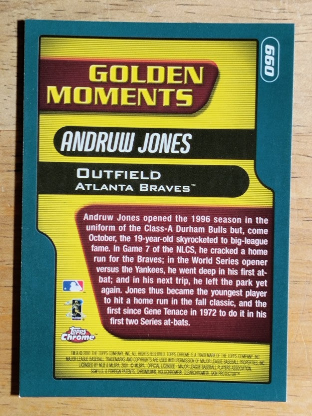 2001 Topps Chrome #660 Andruw Jones GM
