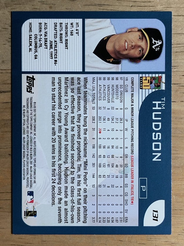 2001 Topps Opening Day #131 Tim Hudson
