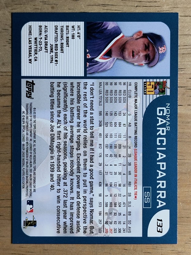 2001 Topps Opening Day #133 Nomar Garciaparra