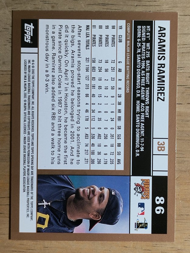 2002 Topps Opening Day #86 Aramis Ramirez