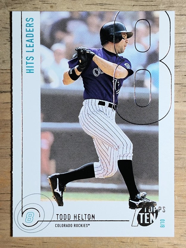 2002 Topps Ten #8 Todd Helton HITS