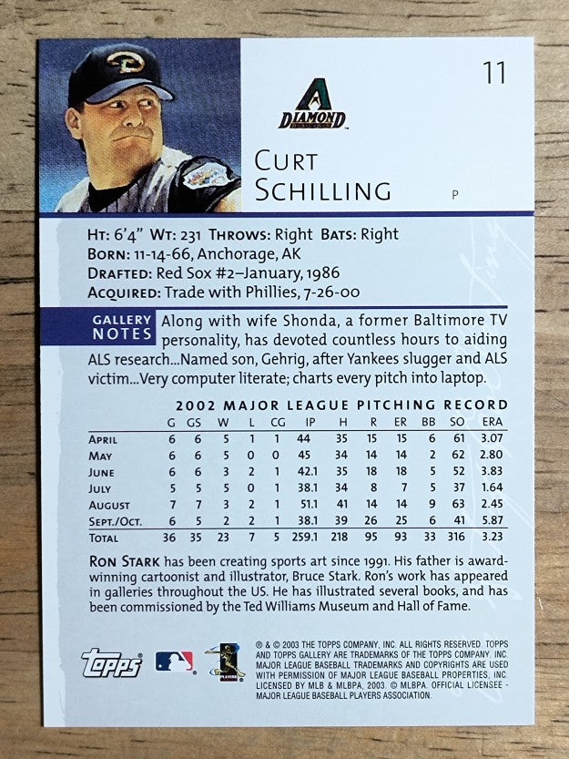 2003 Topps Gallery #11 Curt Schilling