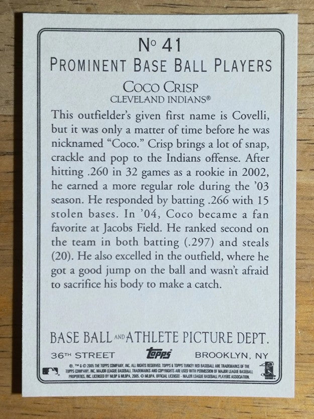 2005 Topps Turkey Red #41 Coco Crisp