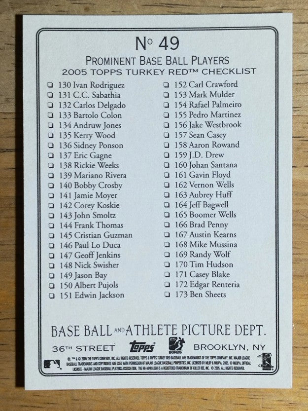 2005 Topps Turkey Red #49 A Close Play Jimmy Rollins CL