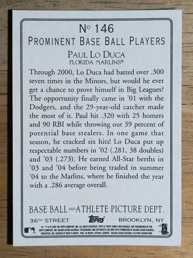2005 Topps Turkey Red #146 Paul Lo Duca