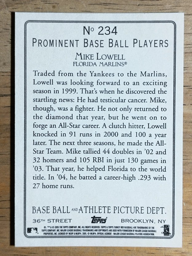 2005 Topps Turkey Red #234 Mike Lowell
