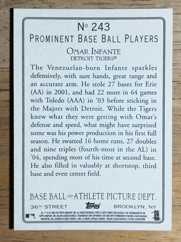 2005 Topps Turkey Red #243 Omar Infante