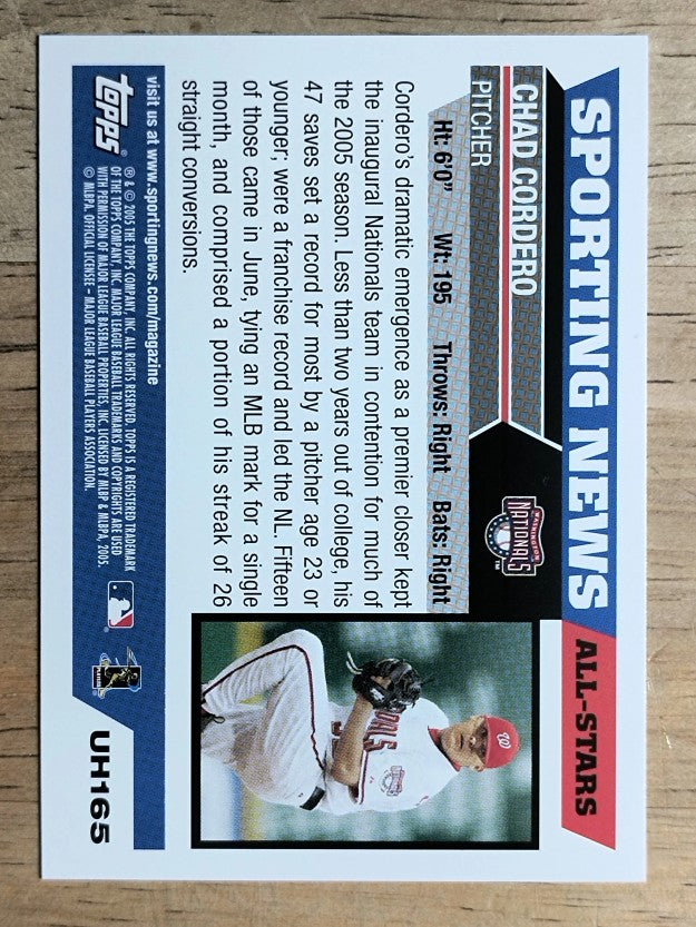 2005 Topps Update #165 Chad Cordero AS