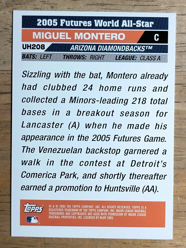 2005 Topps Update #208 Miguel Montero FUT RC