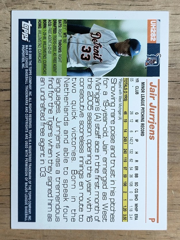 2005 Topps Update #282 Jair Jurrjens FY RC (EX)