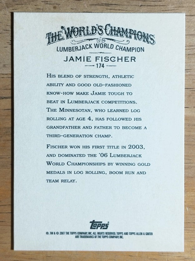 2007 Topps Allen and Ginter #174 Jamie Fischer