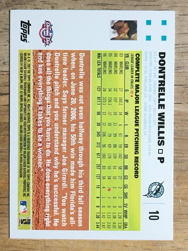 2007 Topps Opening Day #10 Dontrelle Willis