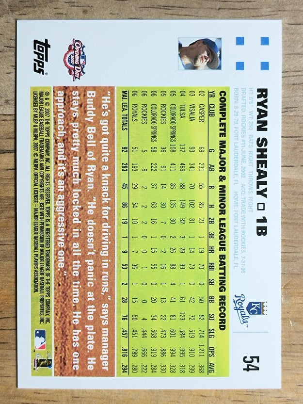 2007 Topps Opening Day #54 Ryan Shealy