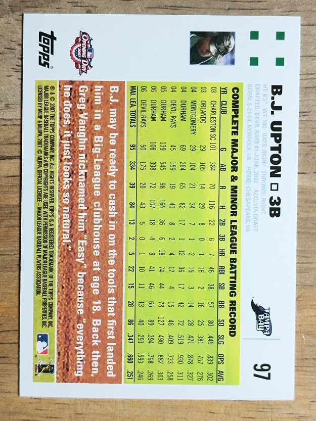 2007 Topps Opening Day #97 B.J. Upton