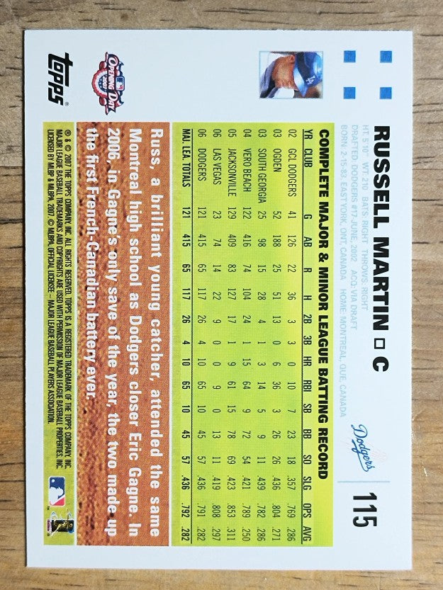 2007 Topps Opening Day #115 Russell Martin