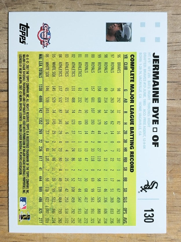2007 Topps Opening Day #130 Jermaine Dye