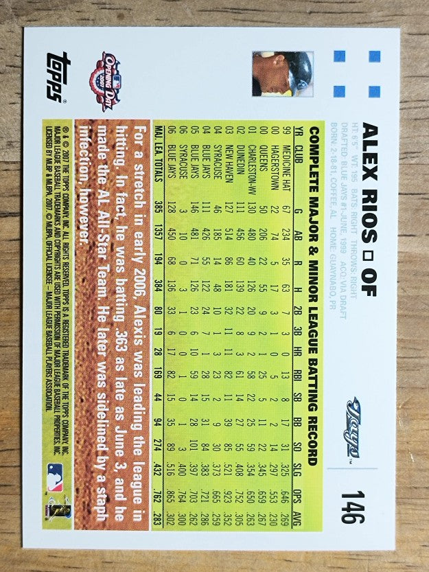 2007 Topps Opening Day #146 Alex Rios
