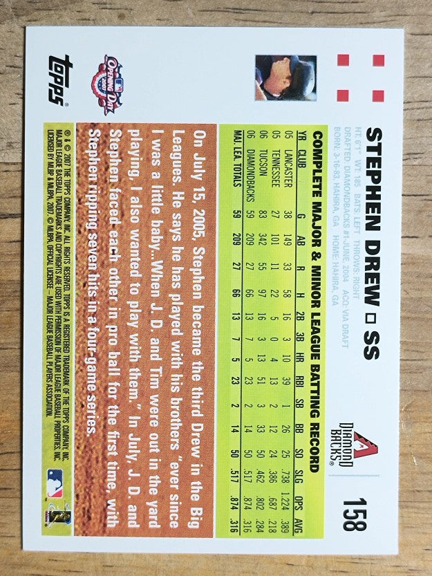 2007 Topps Opening Day #158 Stephen Drew