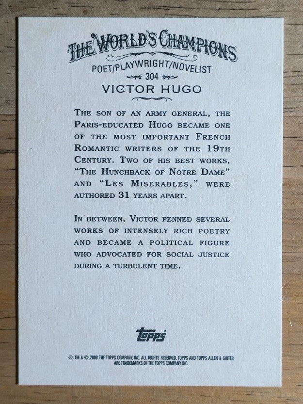 2008 Topps Allen and Ginter #304 Victor Hugo SP