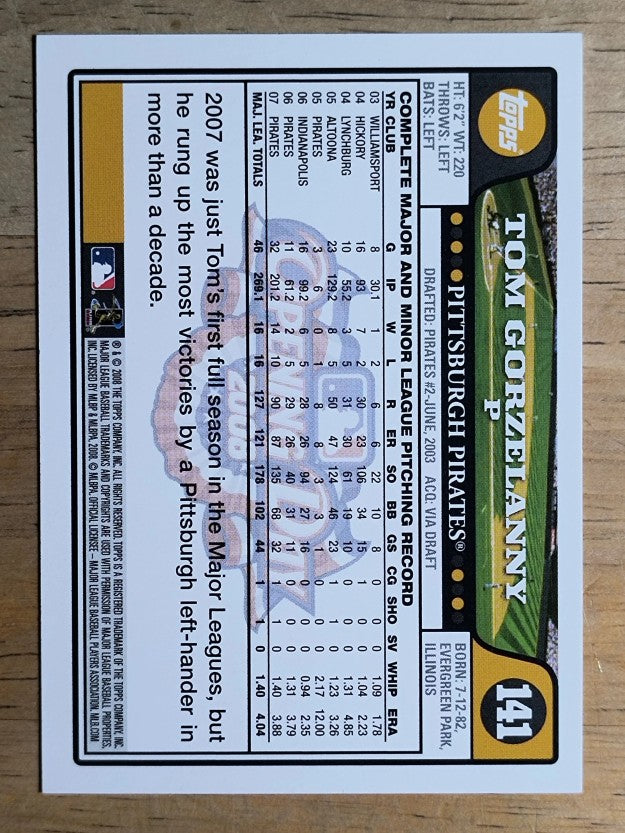 2008 Topps Opening Day #141 Tom Gorzelanny