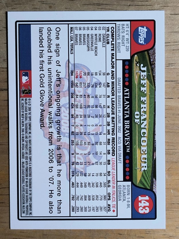 2008 Topps Opening Day #143 Jeff Francoeur