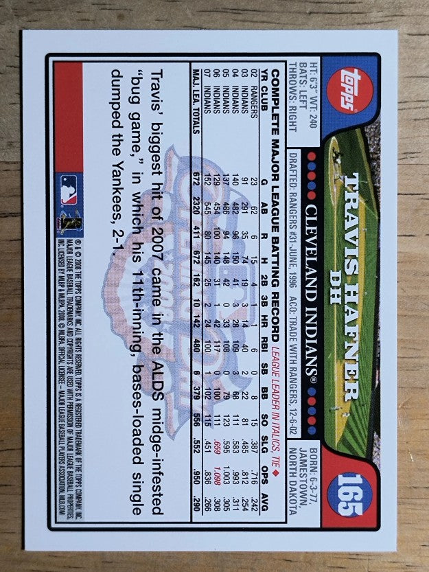 2008 Topps Opening Day #165 Travis Hafner