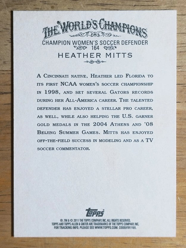 2011 Topps Allen and Ginter #164 Heather Mitts