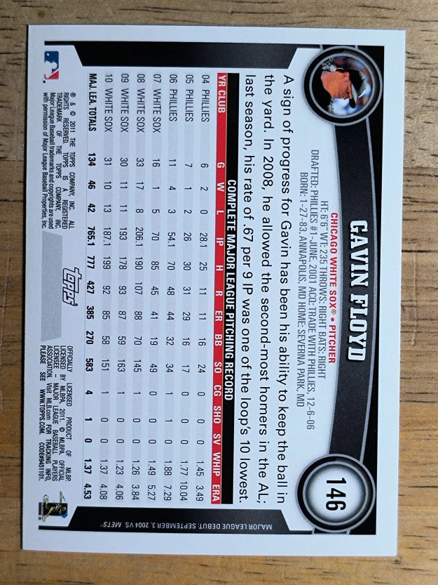 2011 Topps Opening Day #146 Gavin Floyd