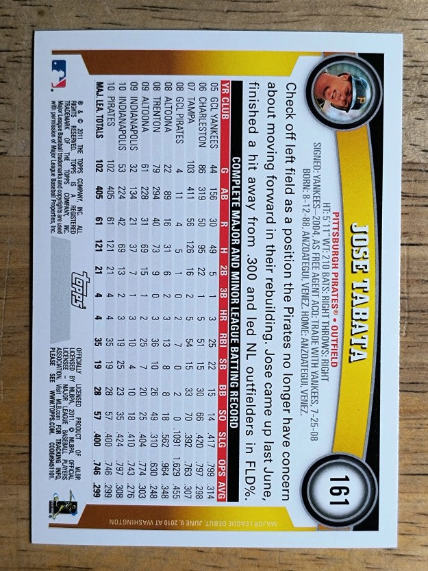 2011 Topps Opening Day #161 Jose Tabata