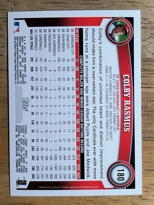2011 Topps Opening Day #180 Colby Rasmus