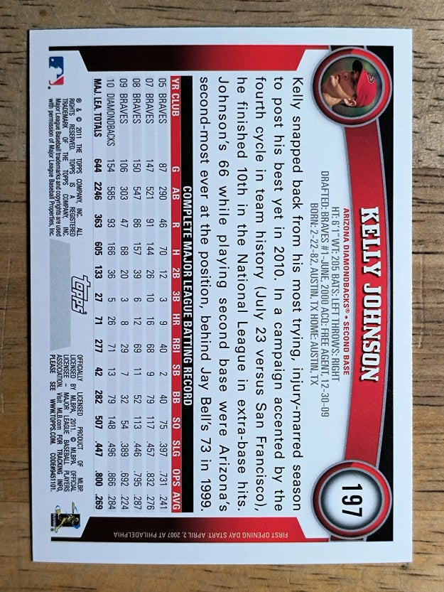 2011 Topps Opening Day #197 Kelly Johnson