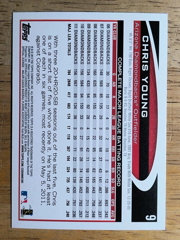 2012 Topps Opening Day #9 Chris Young