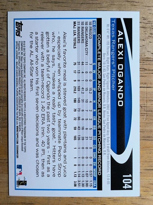 2012 Topps Opening Day #104 Alexi Ogando