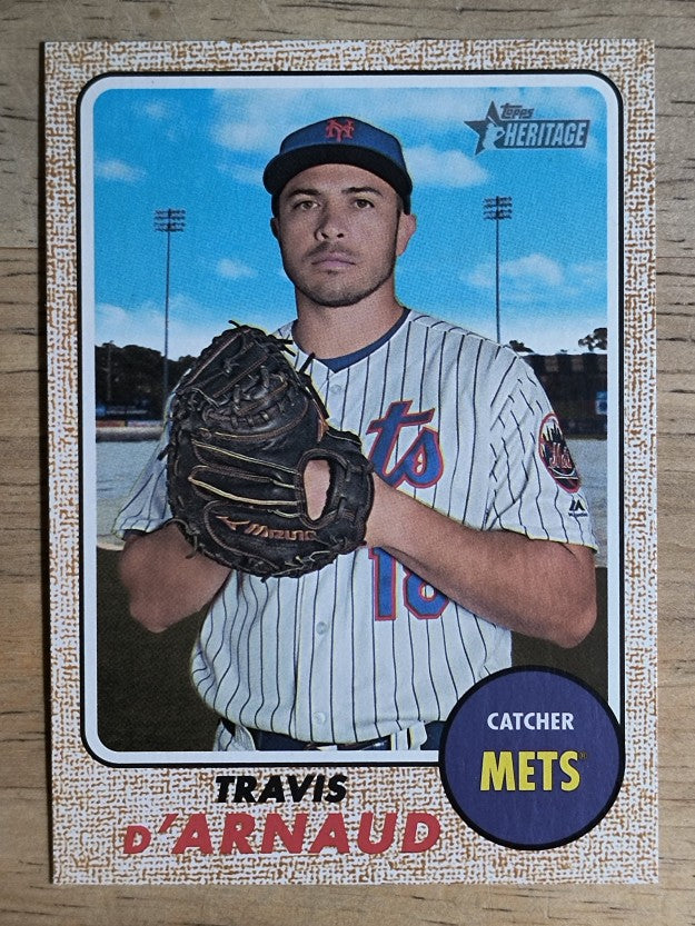 2017 Topps Heritage #590 Travis d'Arnaud