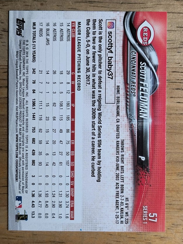 2018 Topps #57 Scott Feldman