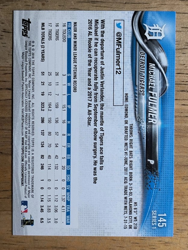 2018 Topps #145 Michael Fulmer