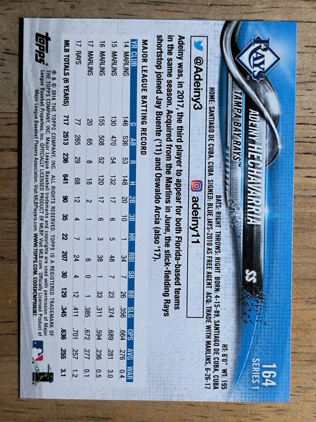 2018 Topps #164 Adeiny Hechavarria
