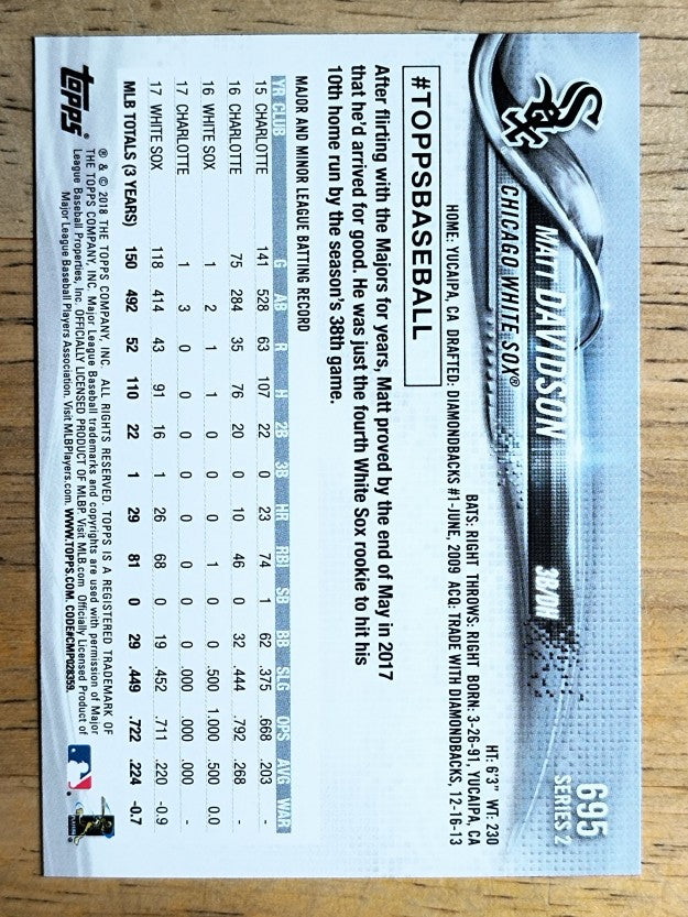 2018 Topps #695 Matt Davidson