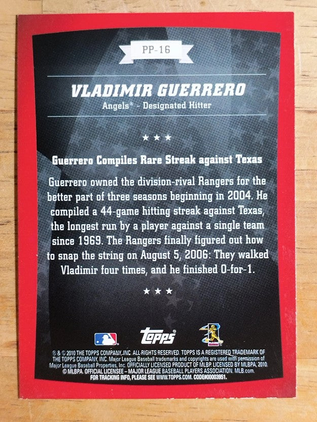 2010 Topps Peak Performance #16 Vladimir Guerrero