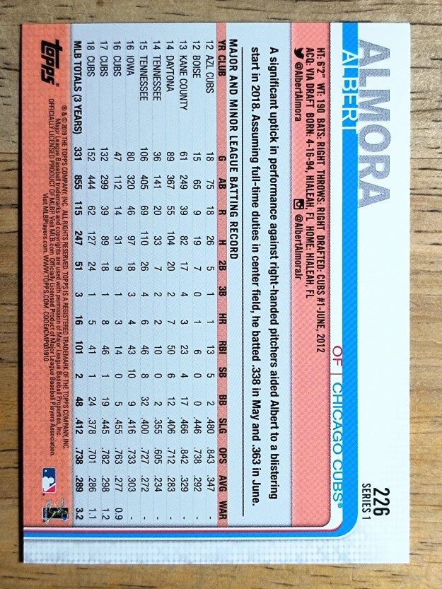 2019 Topps #226 Albert Almora