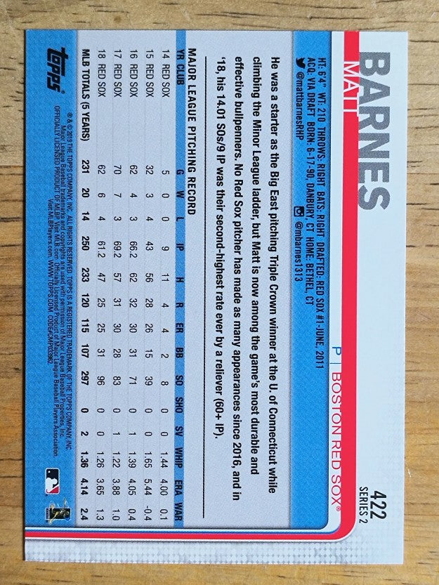 2019 Topps #422 Matt Barnes