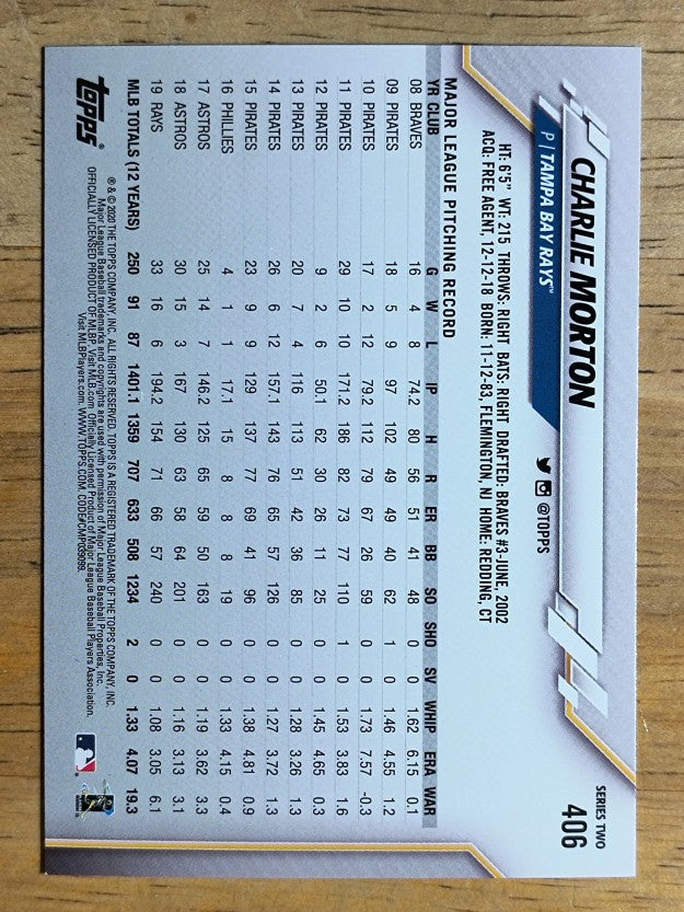 2020 Topps #406 Charlie Morton