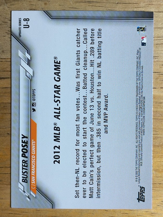 2020 Topps Update #U8 Buster Posey AS